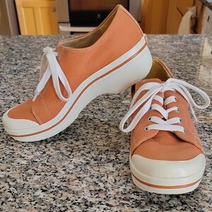 Dansko Vegan Canvas Clog Sneakers 37 Orange